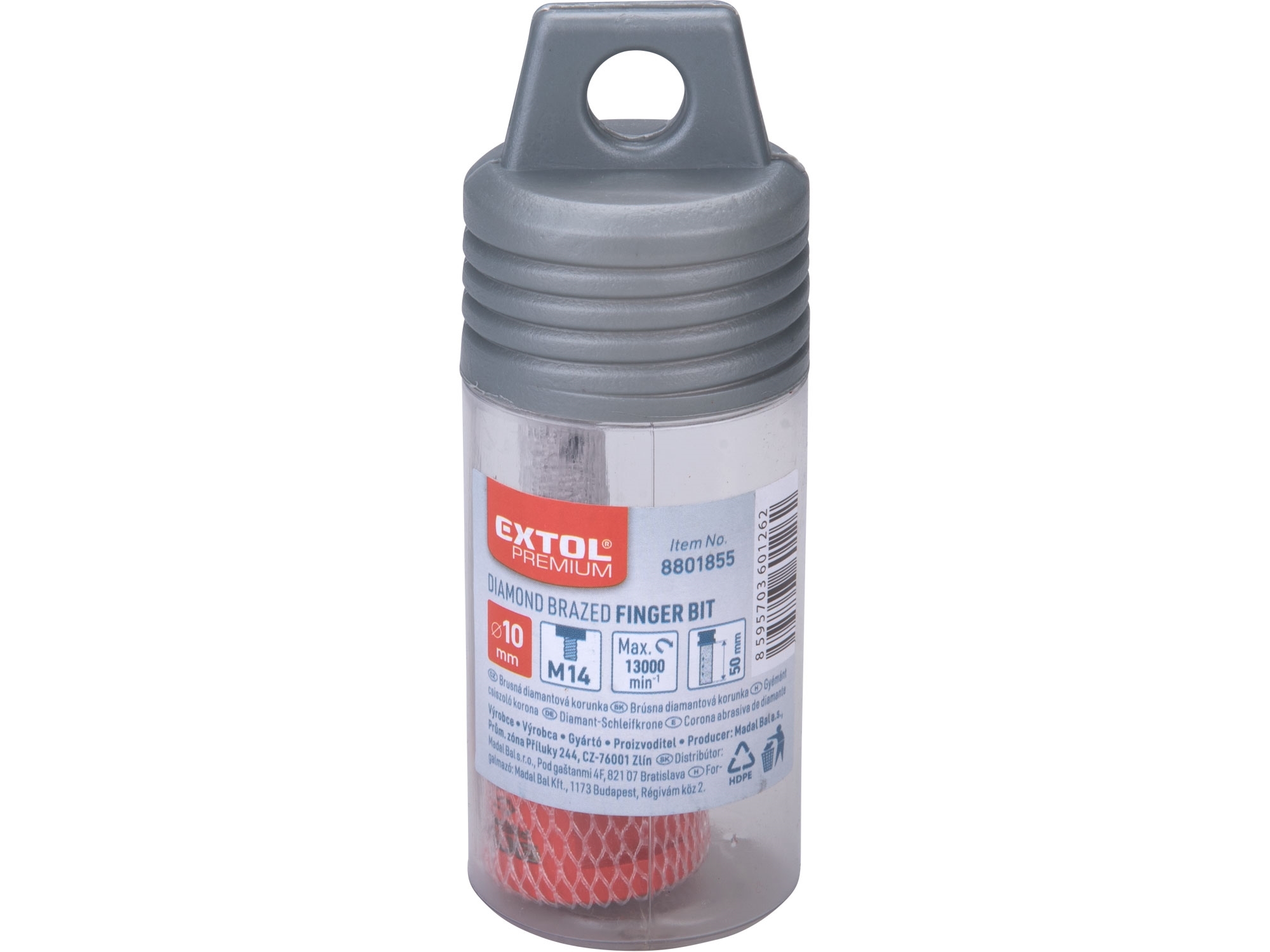 Korunka brusná diamantová o 10mm závit M14 EXTOL PREMIUM 8801855