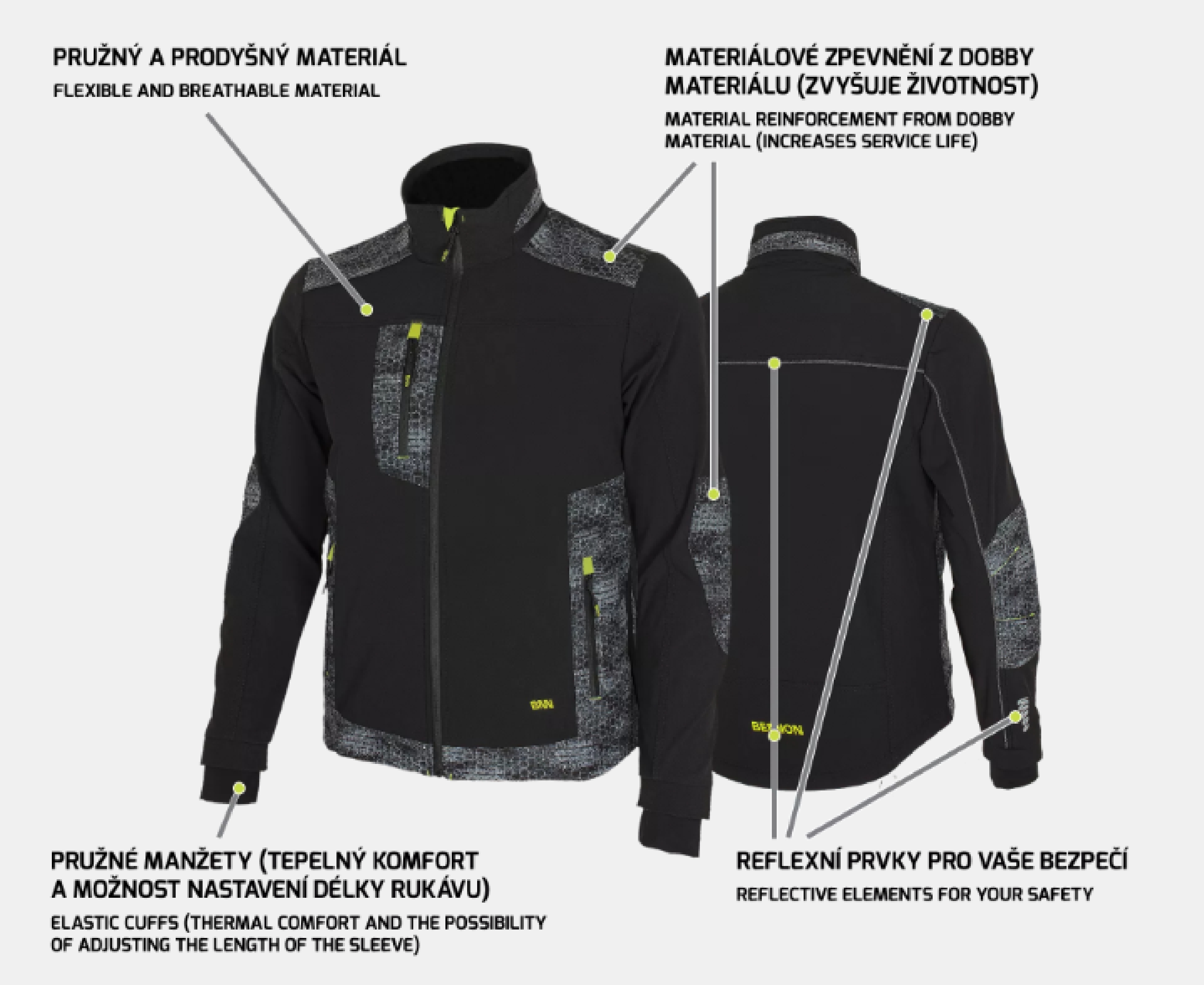 BENNON PREDATOR bunda black/grey L 0729180062