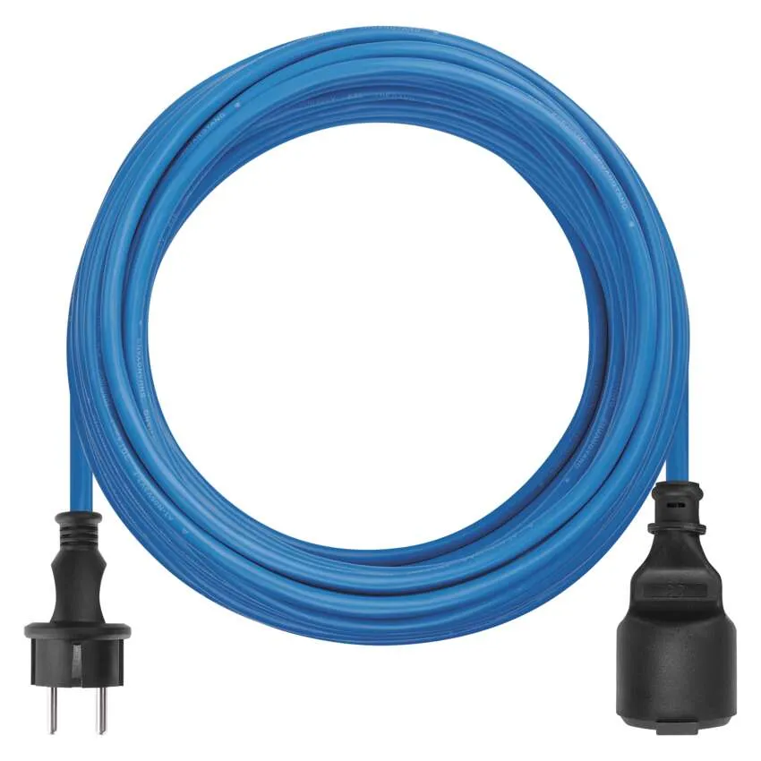 Kabel prodlužovací 10m, 1 zásuvka, modrý 1901611000