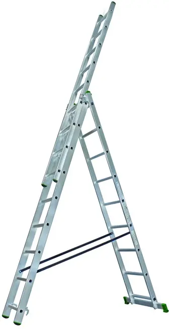 Žebřík trojdílný univerzální 3x9 258/398/569cm 150kg