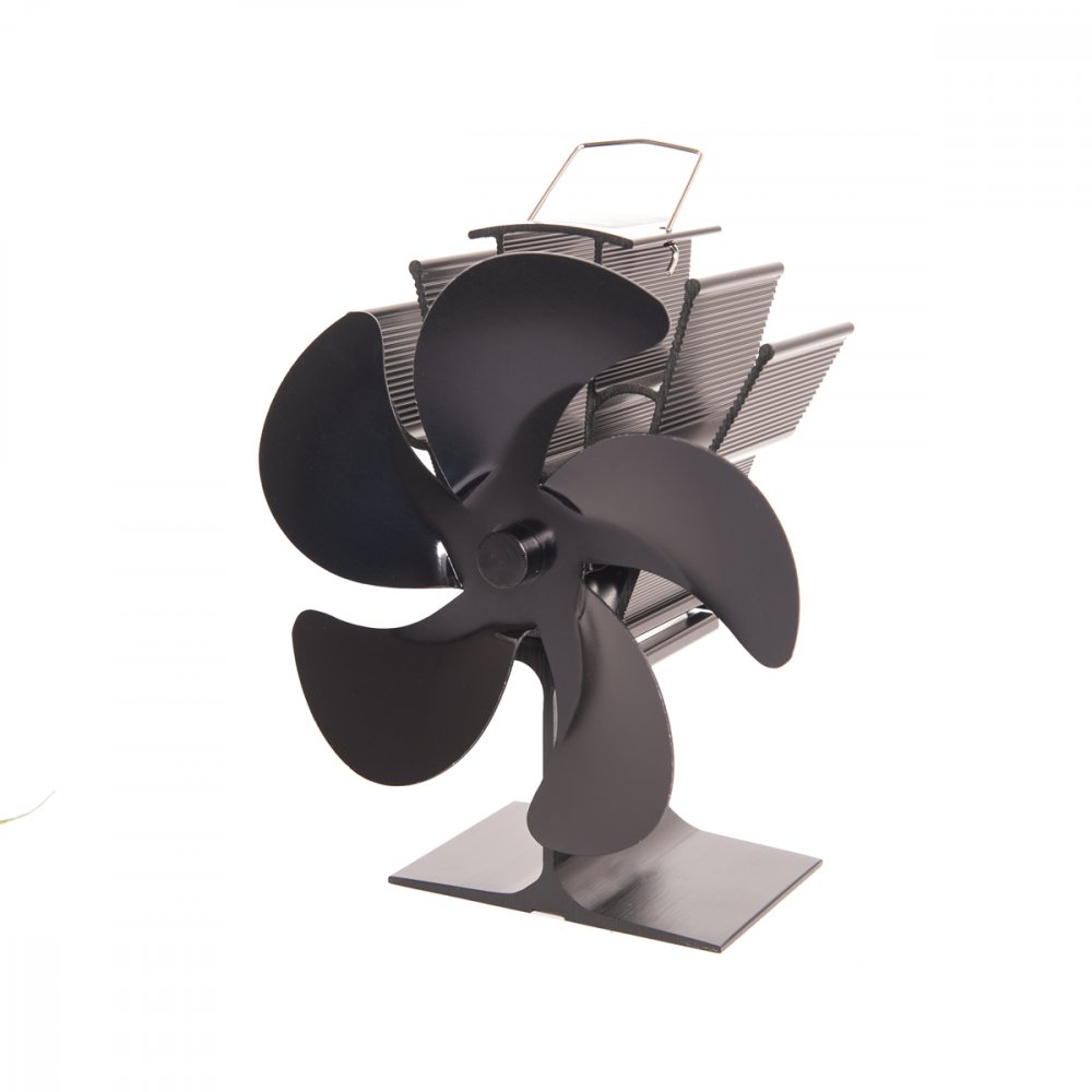 HS flamingo Ventilátor na kamna pětilopatkový, černý HSF17-269
