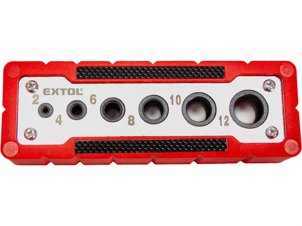 Vrtací vodící šablona O 2-4-6-8-10-12mm EXTOL PREMIUM 8801920