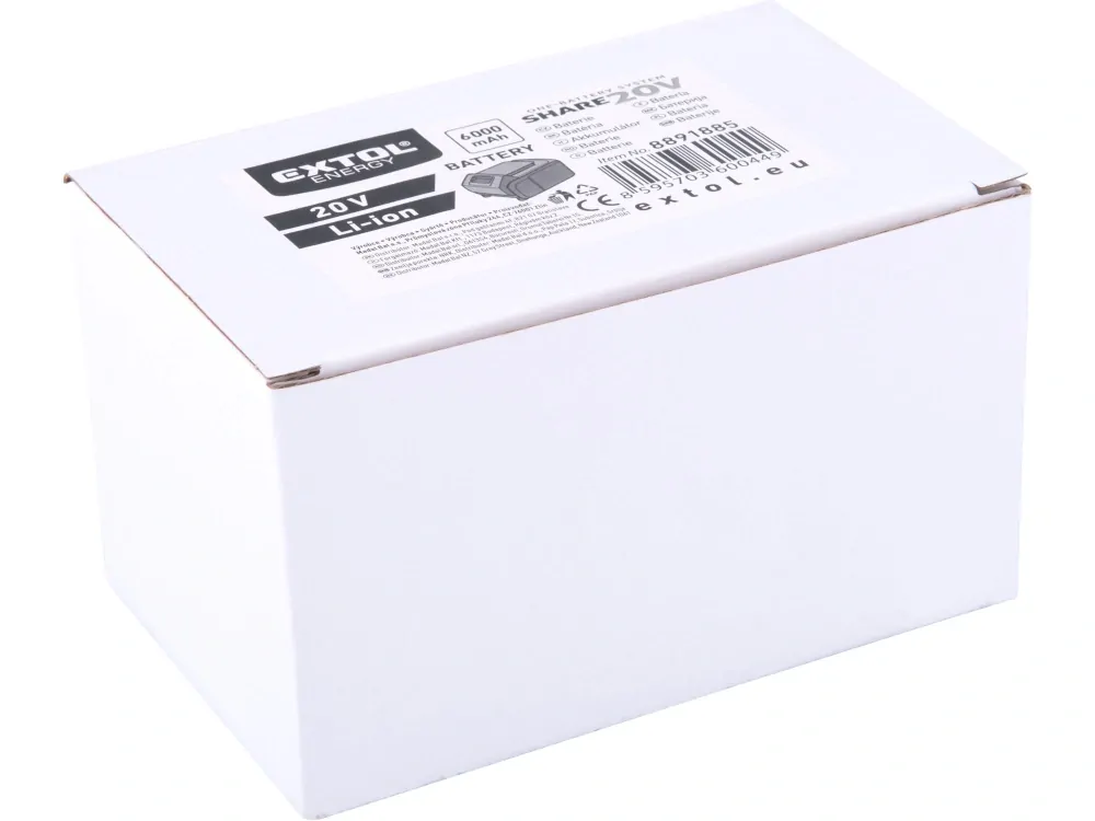 Baterie akumulátorová SHARE20V, 6000mAh EXTOL ENERGY 8891885