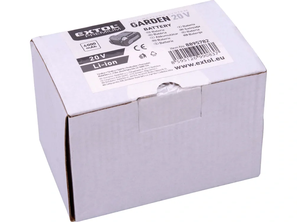 Baterie akumulátorová GARDEN20V 20V Li-ion, 4000mAh EXTOL PREMIUM 8895782