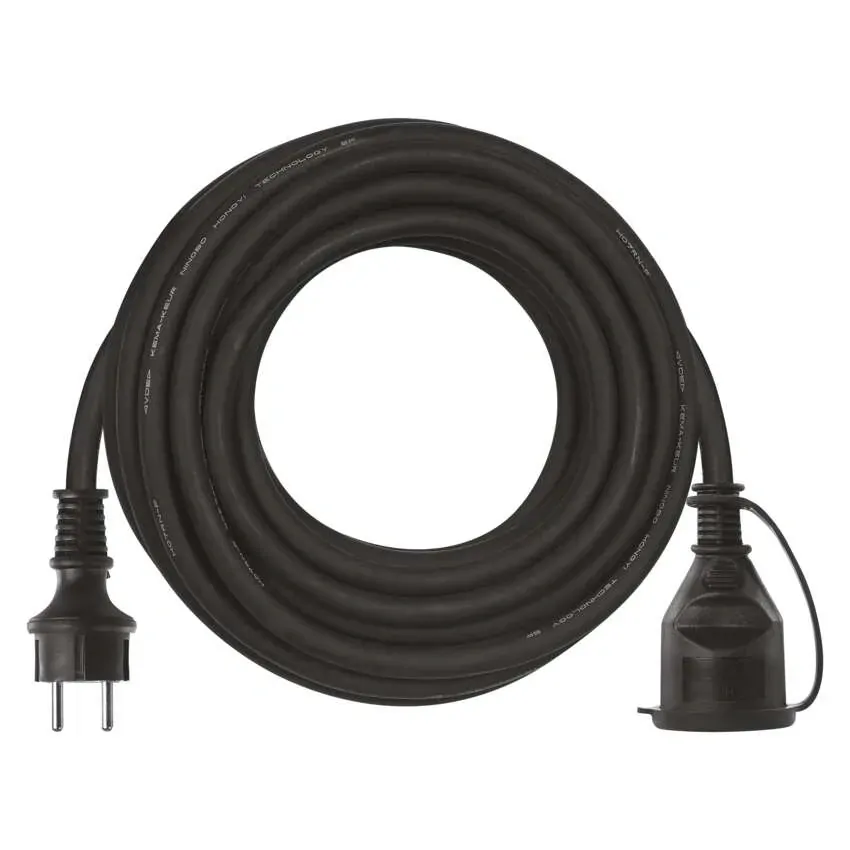 EMOS prodlužovací kabel 10 m venkovní 1 zásuvka černý guma-neopren 230 V/1,5 mm2 1901211000