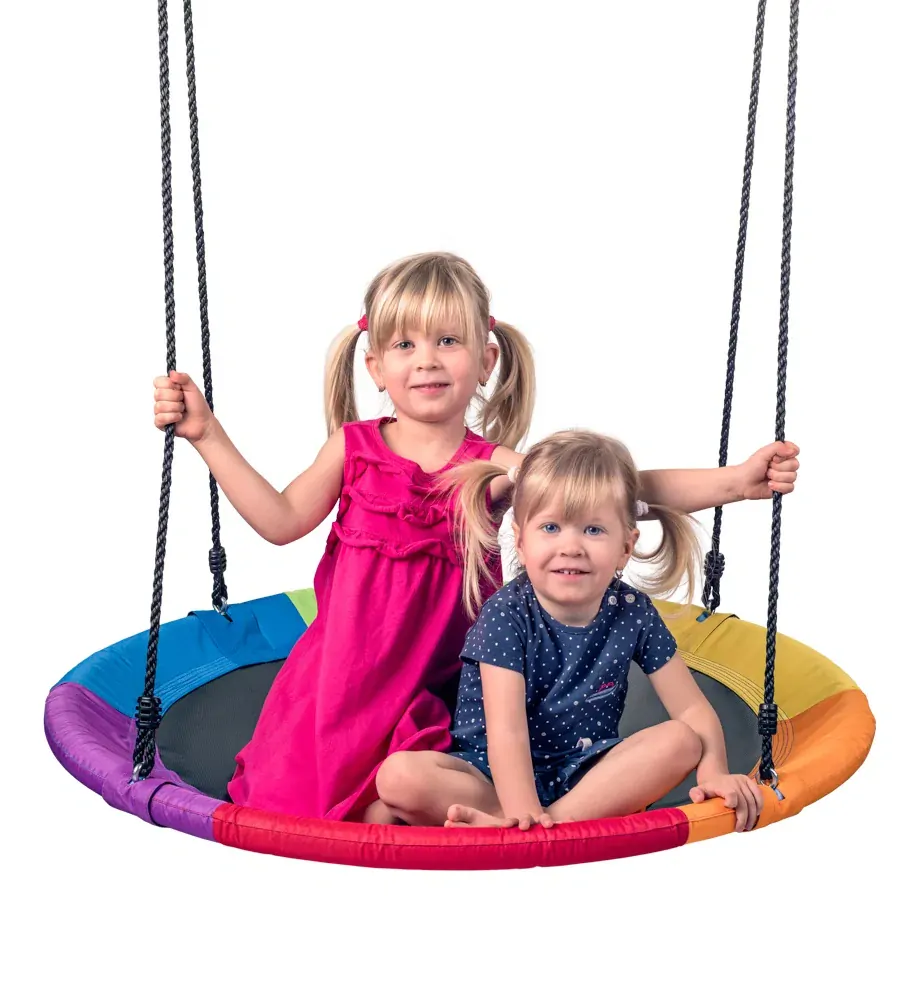 Houpací kruh (průměr 100cm) duhový Rainbow Woody 91417