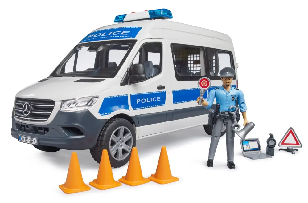 BRUDER 2683 Policejní Mercedes-Benz Sprinter s modulem světla a zvuku