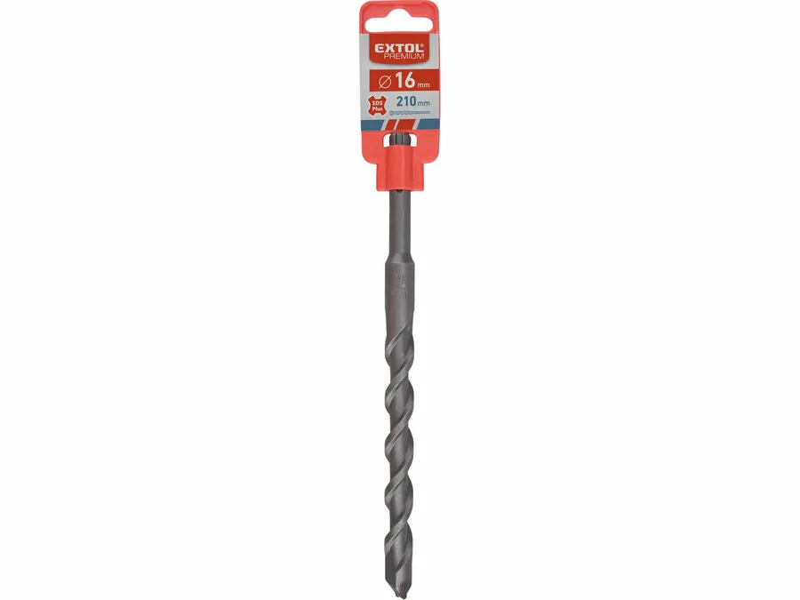 Vrták SDS PLUS příklepový do betonu, O 16x210mm, SK EXTOL PREMIUM 8801433
