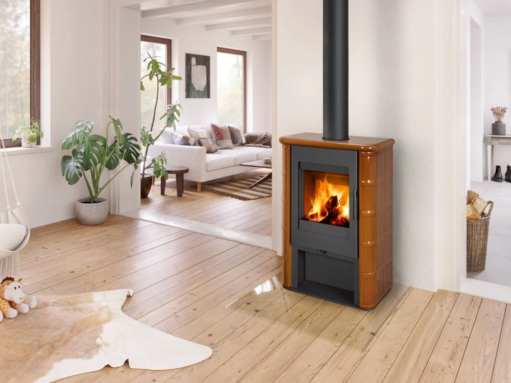Romotop SIENA N02 - keramika hnědá glazura 67300 krbová kamna