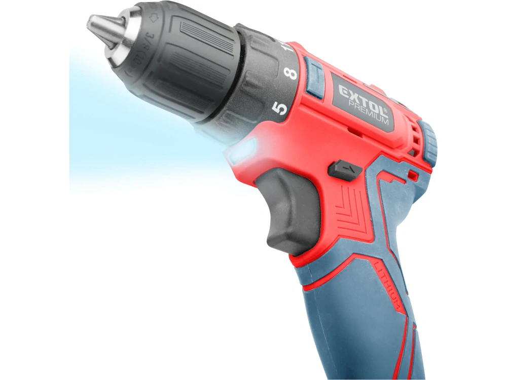 Vrtací šroubovák aku brushless 12V Li-ion 2Ah EXTOL PREMIUM 8891152