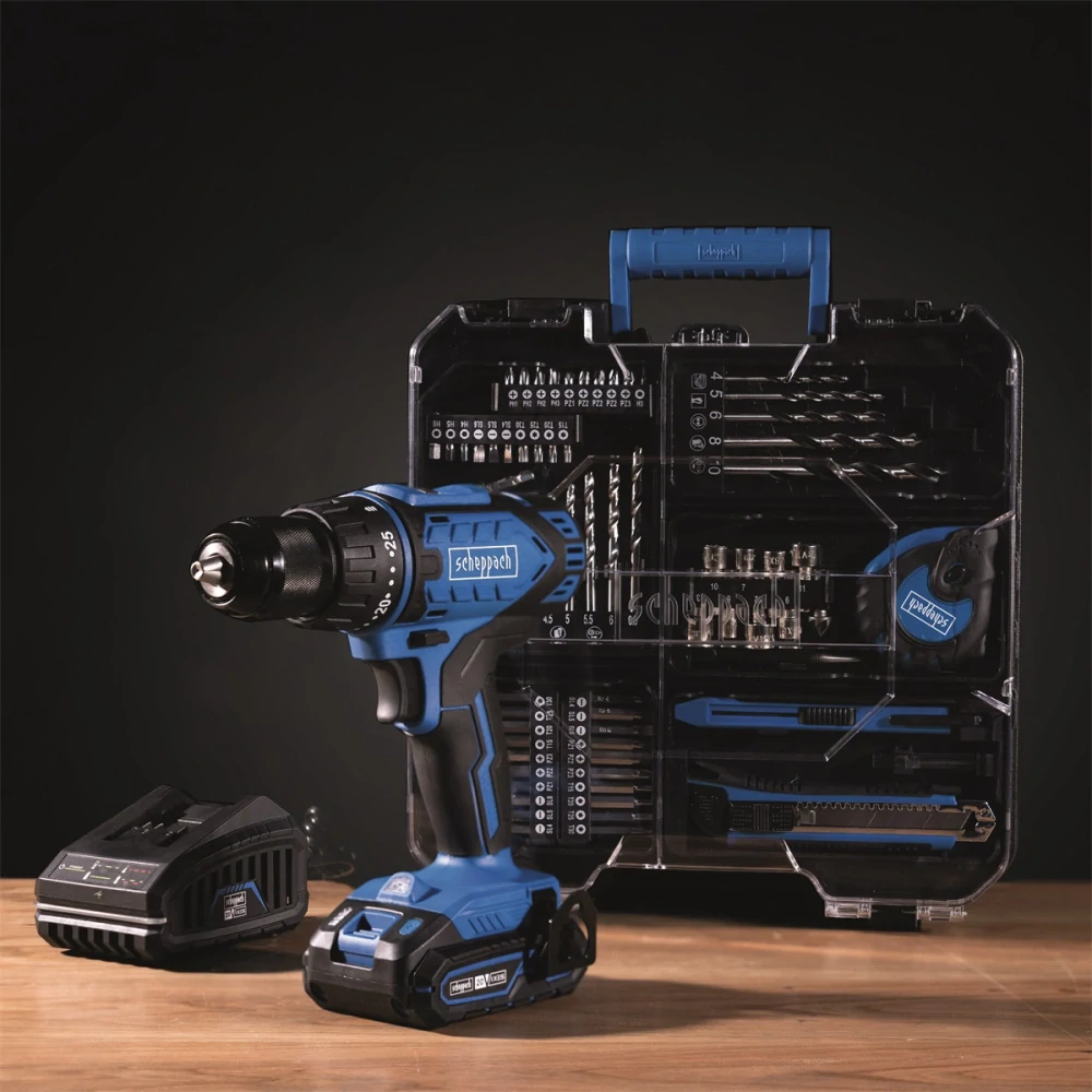 Scheppach C-DTB74/1-X aku 20 V IXES set vrtacího šroubováku a 74 ks příslušenství 5909315900