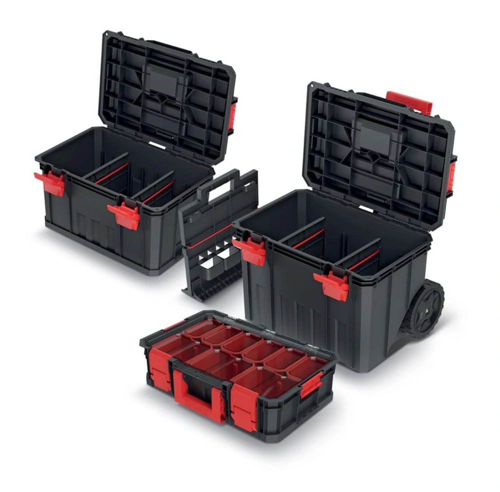 Set kufrů na nářadí a organizéru MODULAR SOLUTION 530x355x825 mm - barva: černá Kistenberg KMSS553585B-S411