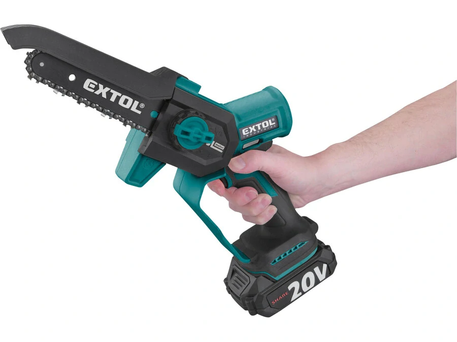 Pila řetězová aku jednoruční SHARE20V, 13cm V Li-ion, 2Ah EXTOL INDUSTRIAL
