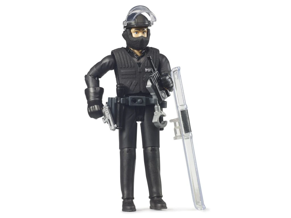 BRUDER 62151 Policista těžkooděnec - figurka s příslušenstvím BR 62151