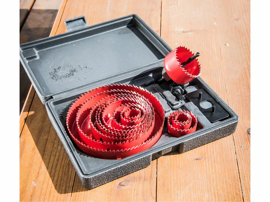 Vrtáky vykružovací korunkové, 13průměrů O 19-127mm EXTOL PREMIUM 8801605