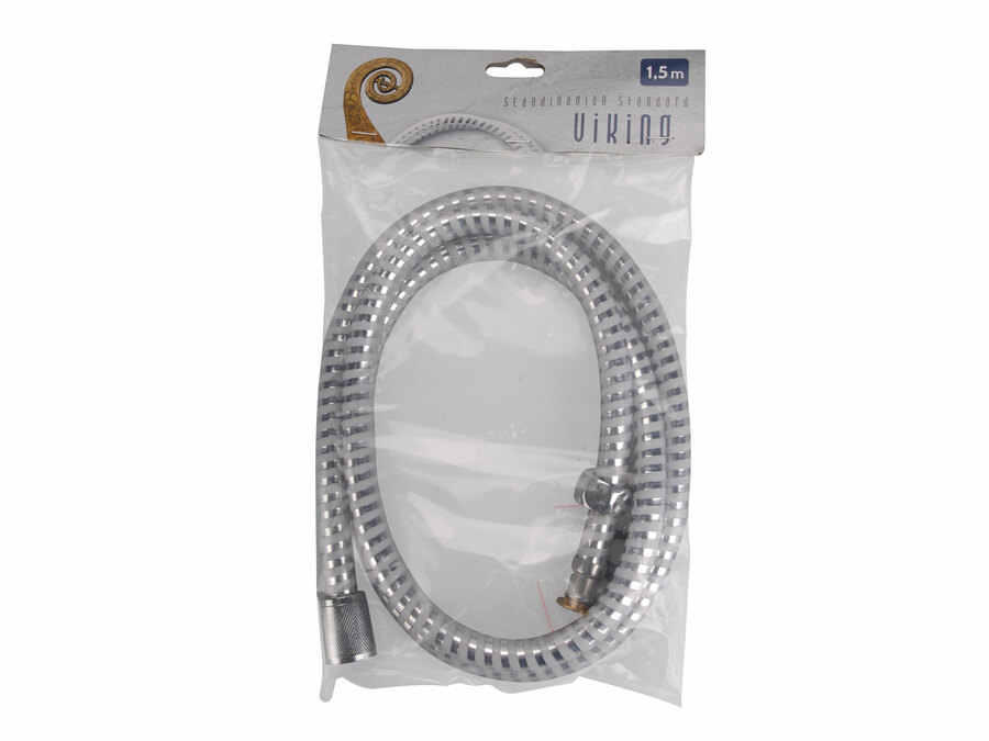 Hadice sprchová stříbrný pruh 150cm PVC VIKING 630227