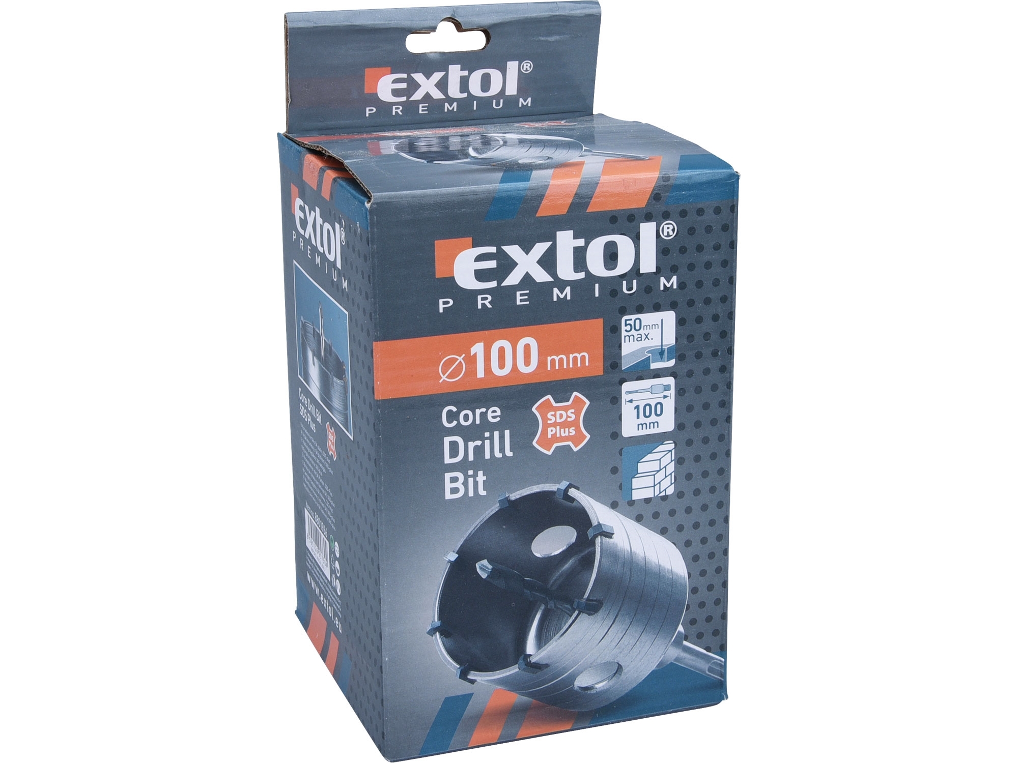 Vrták SDS PLUS do zdiva korunkový 100mm x 110mm, M16 EXTOL PREMIUM 8801966