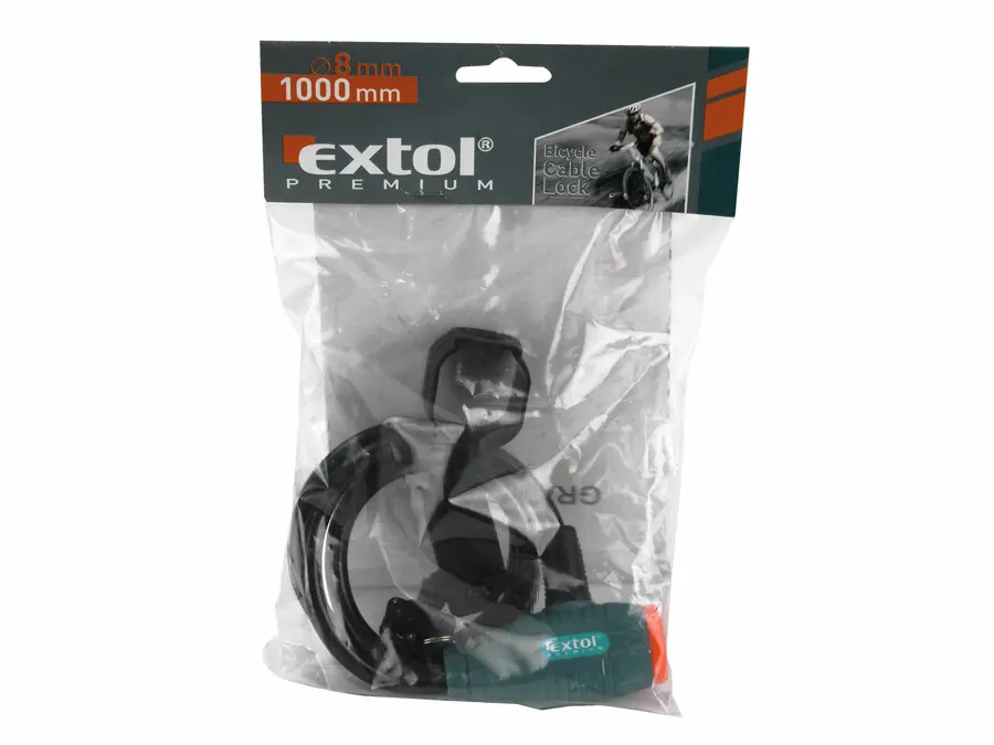 Zámek na kolo - lanko, 8x1000mm EXTOL PREMIUM 8857814