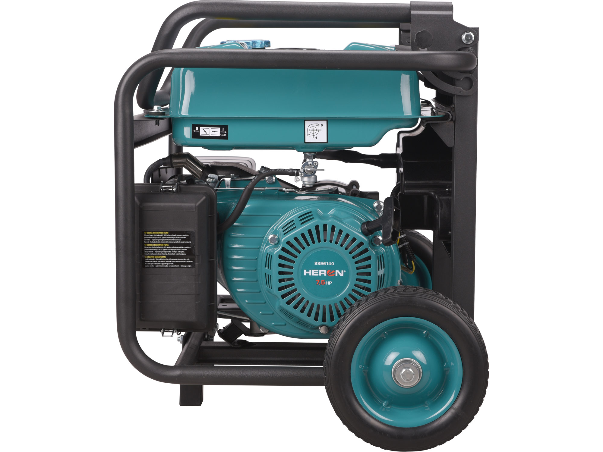 HERON elektrocentrála benzínová, 7,4HP/3,5kW, podvozek 8896140