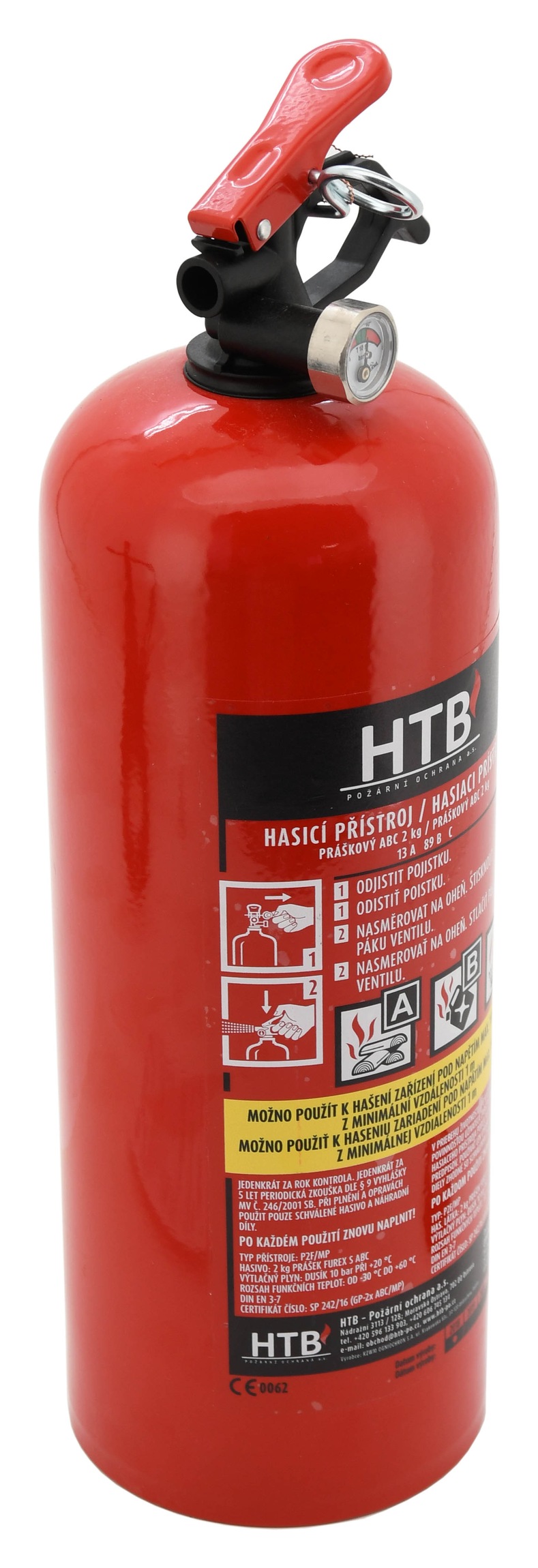 Hasičák práškový 2kg ABC 13A 89B C MAGG