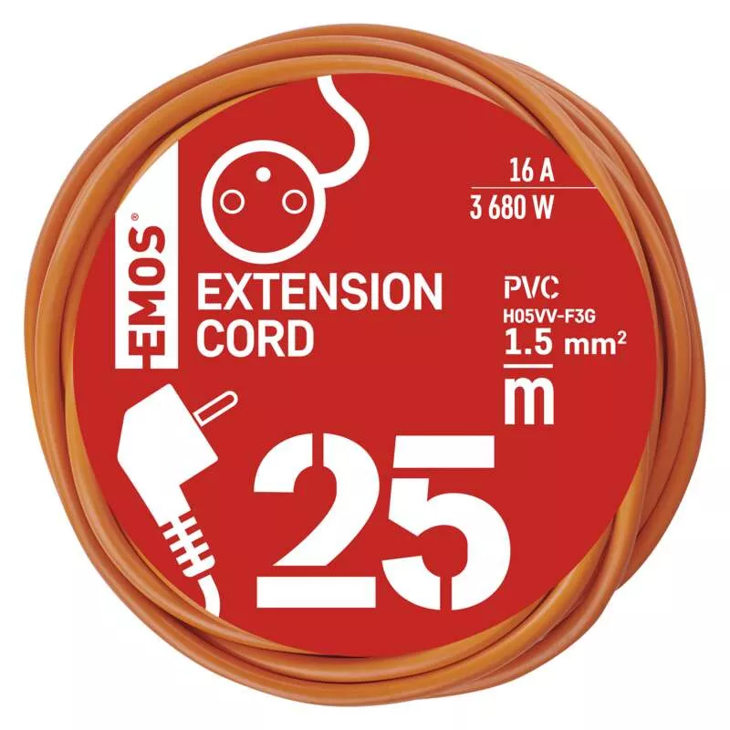 Prodlužovací kabel 25m,1zás.,1,5mm EMOS P01125