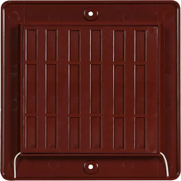 HACO Mřížka 150x150mm větrací s rámečkem a žaluzií hnědá 0214