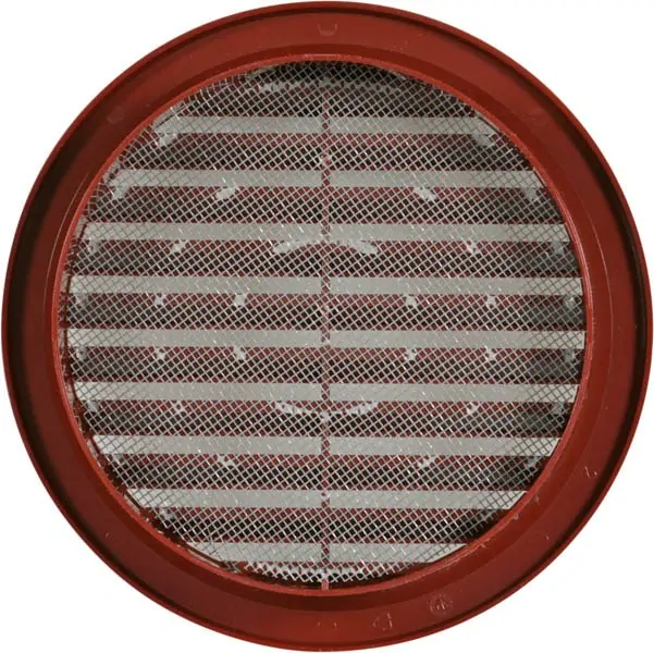 HACO Mřížka 125mm větrací kruhová se síťovinou hnědá 0406