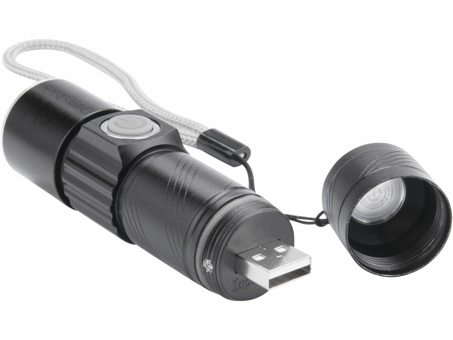 Svítilna 150lm zoom USB nabíjení XPE 3W LED EXTOL LIGHT 43135