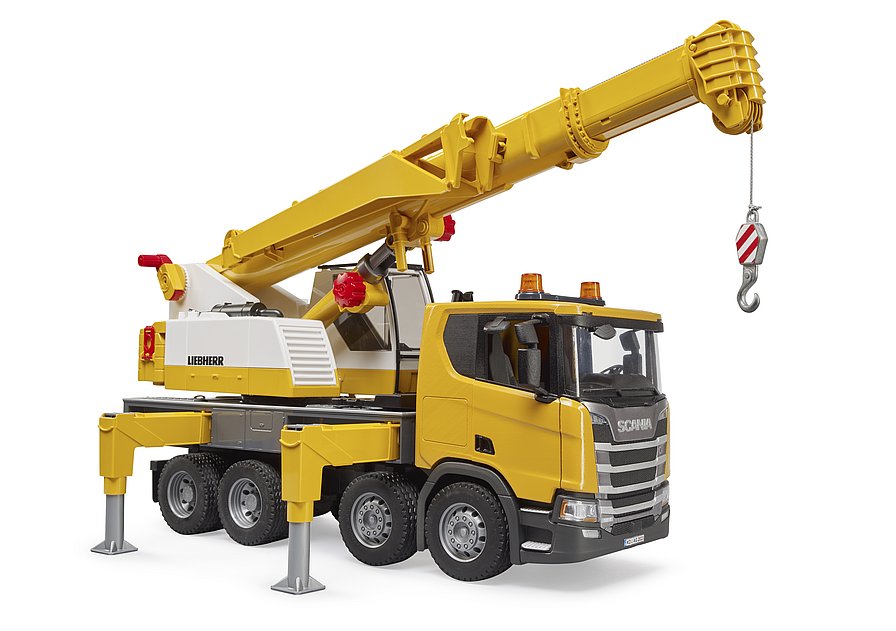 BRUDER 3571 Autojeřáb Scania Super 560R Liebherr se světelným a zvukovým modulem