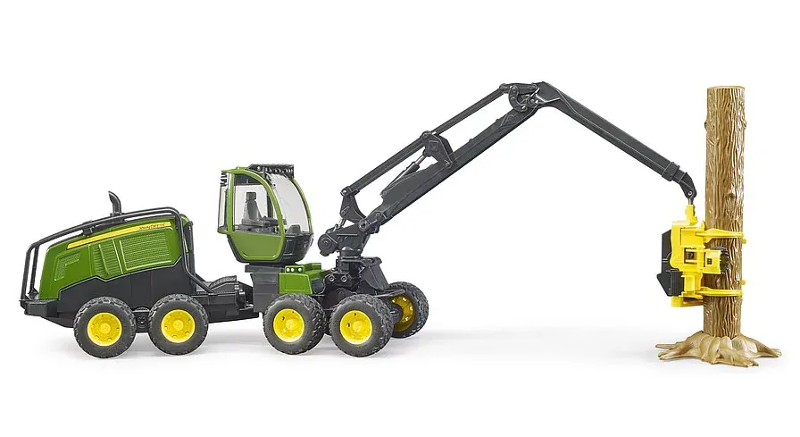 BRUDER 2135 John Deere Harvester 1270G s kládou