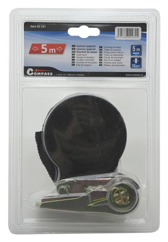 Popruh s ráčnou 5 m COMPASS 02231