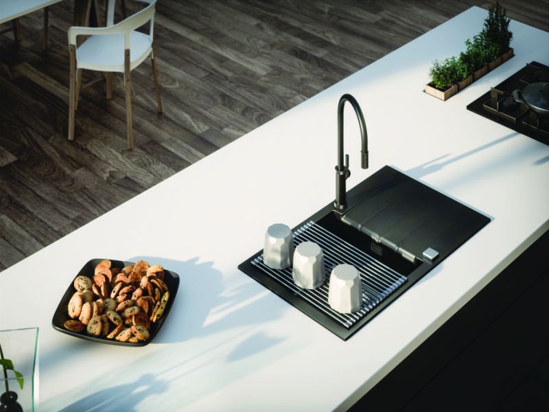 Alveus CADIT 10 Black 91 dřez + sifon 90 mm pop-up ALVEUS 1132021
