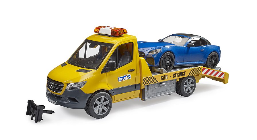 BRUDER 2675 MERCEDES BENZ Sprinter odtah, modré auto BR 2675