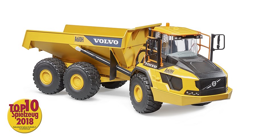 BRUDER 2455 Volvo Dumper A60H – kloubový dampr pro přepravu sypkého materiálu