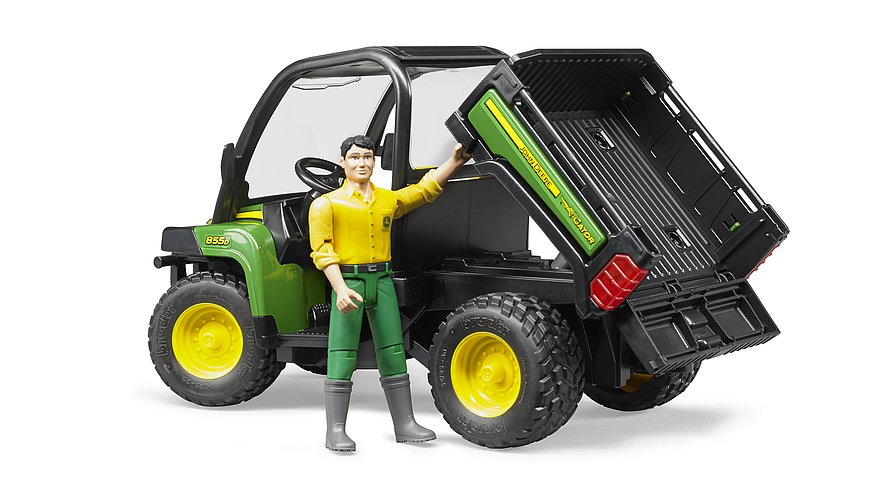 BRUDER 2490 Zelené AUTO JOHN DEERE Gator XUV 855D s řidičem BR 2490