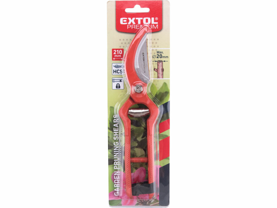 Nůžky zahradnické celokovové 210mm HCS EXTOL PREMIUM 8872134