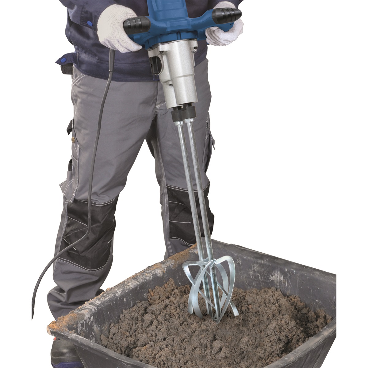 SCHEPPACH PM 1800 D míchadlo stavebních materiálů dvoumetlové 5907802901