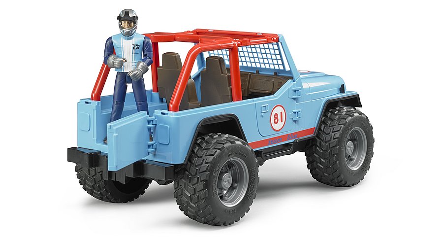 BRUDER 2541 JEEP terénní - modrý s řidičem