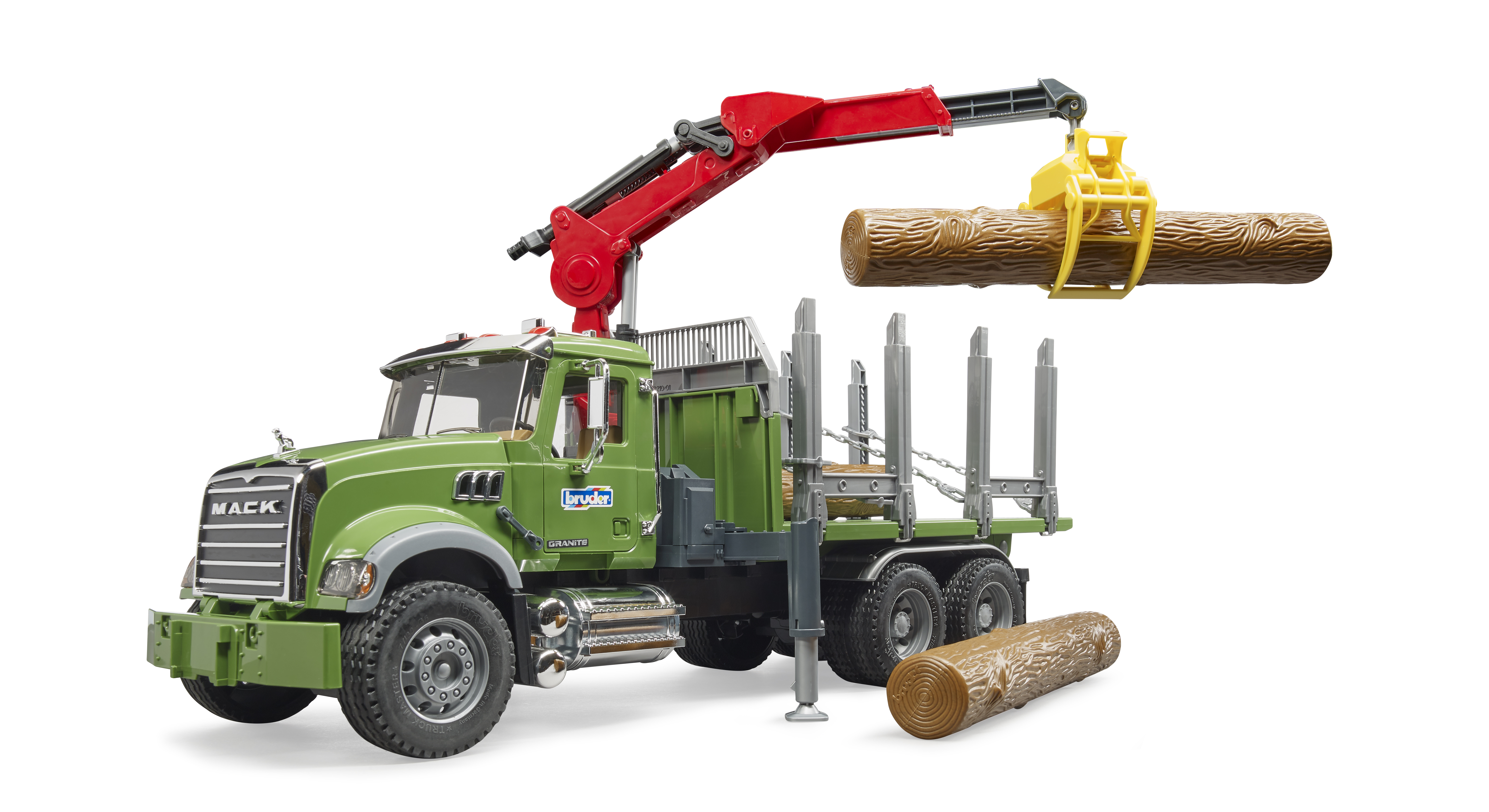 BRUDER 2824 Nákladní auto MACK granit přepravník dřeva BR 2824