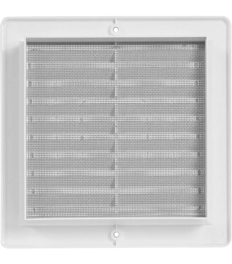 HACO Mřížka 200x200mm větrací s rámečkem a síťovinou bílá 0203
