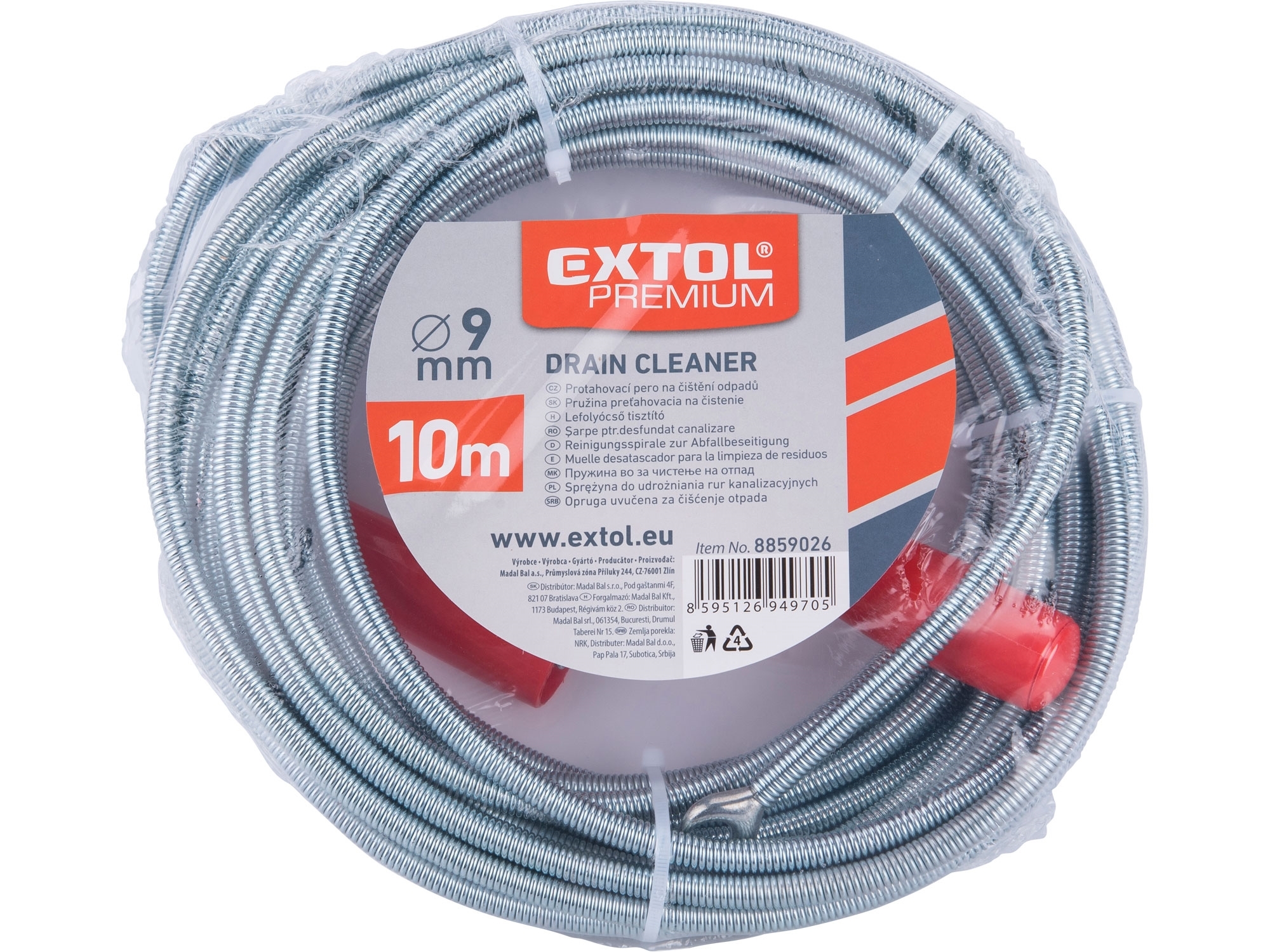 Pero protahovací na čištění odpadů, 10m x O 9mm EXTOL PREMIUM 8859026