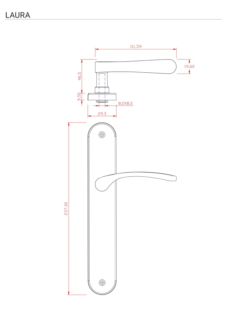 Kování LAURA BB 72 OC - chrom lesklý COBRA C0350516