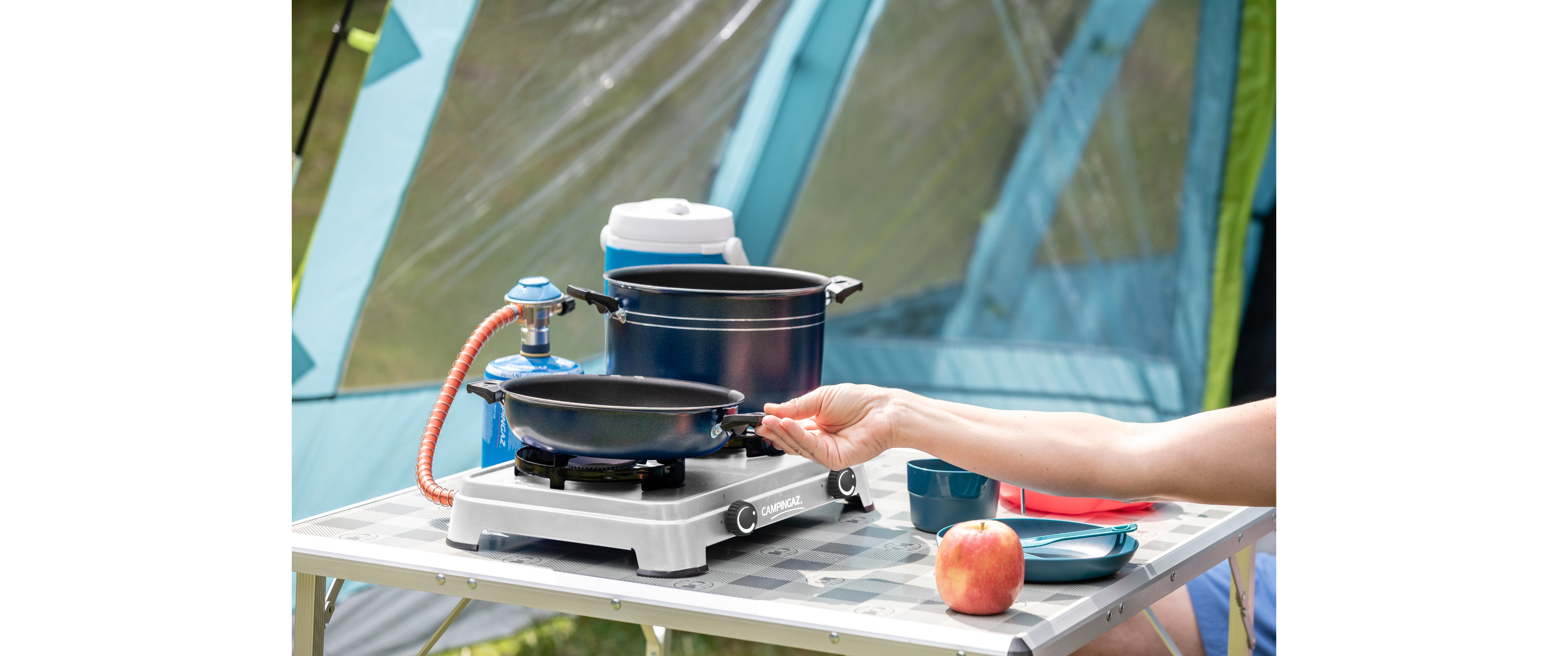 Camping Cook CV stolní plynový vaříč na kartuši (2x1800 W, 1.9 kg) Campingaz 2000037217