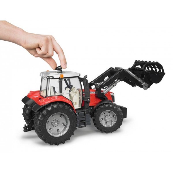 BRUDER 3047 Traktor MASSEY FERGUSON 7624 + čelní nakladač
