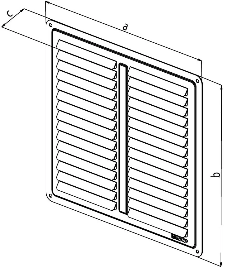HACO Mřížka 200x200mm větrací krytka nerez 0711