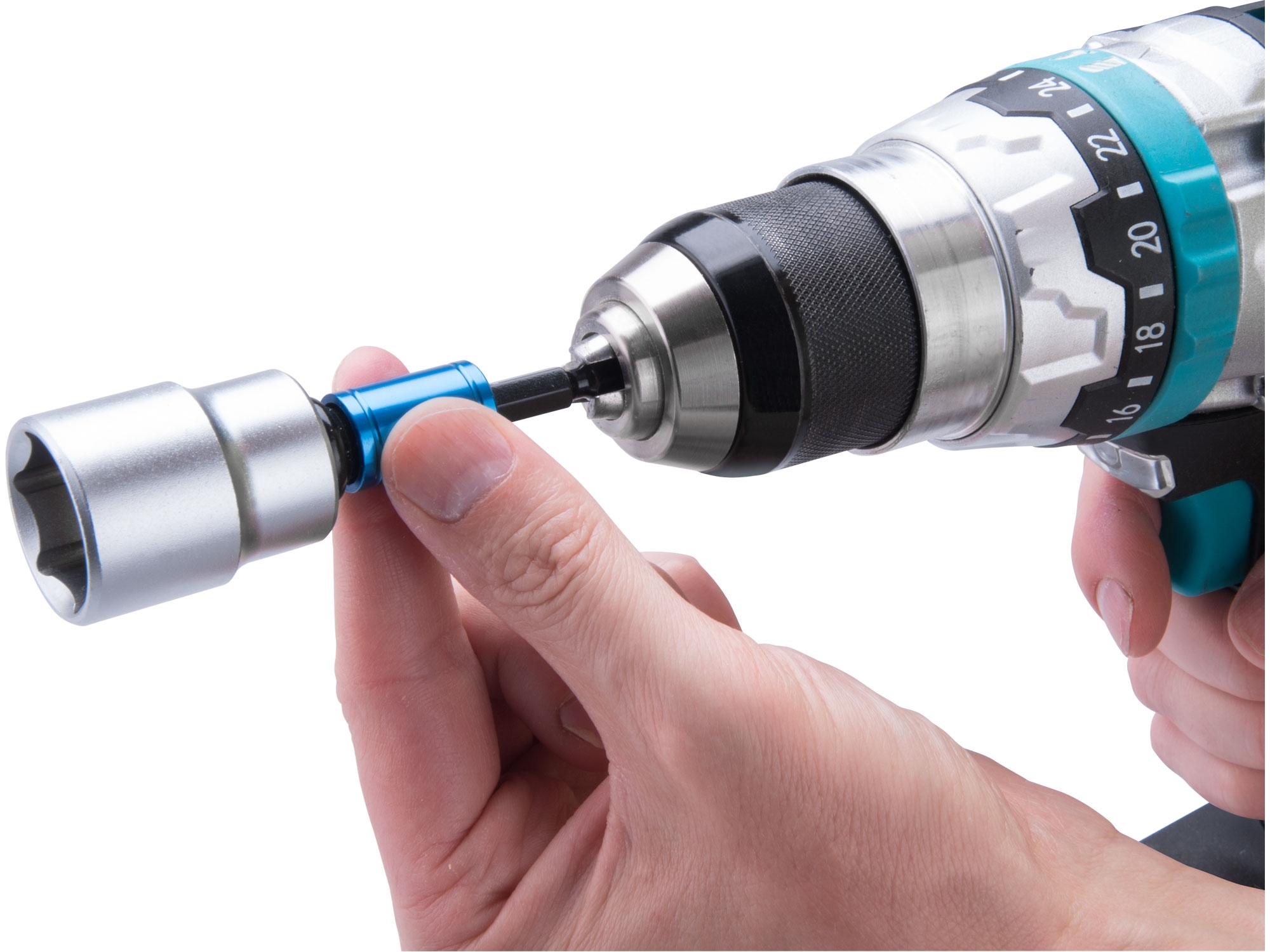 Adaptéry do vrtačky s otočným úchytem 3ks, 1/4"-3/8"-1/2", S2 FORTUM 4742203