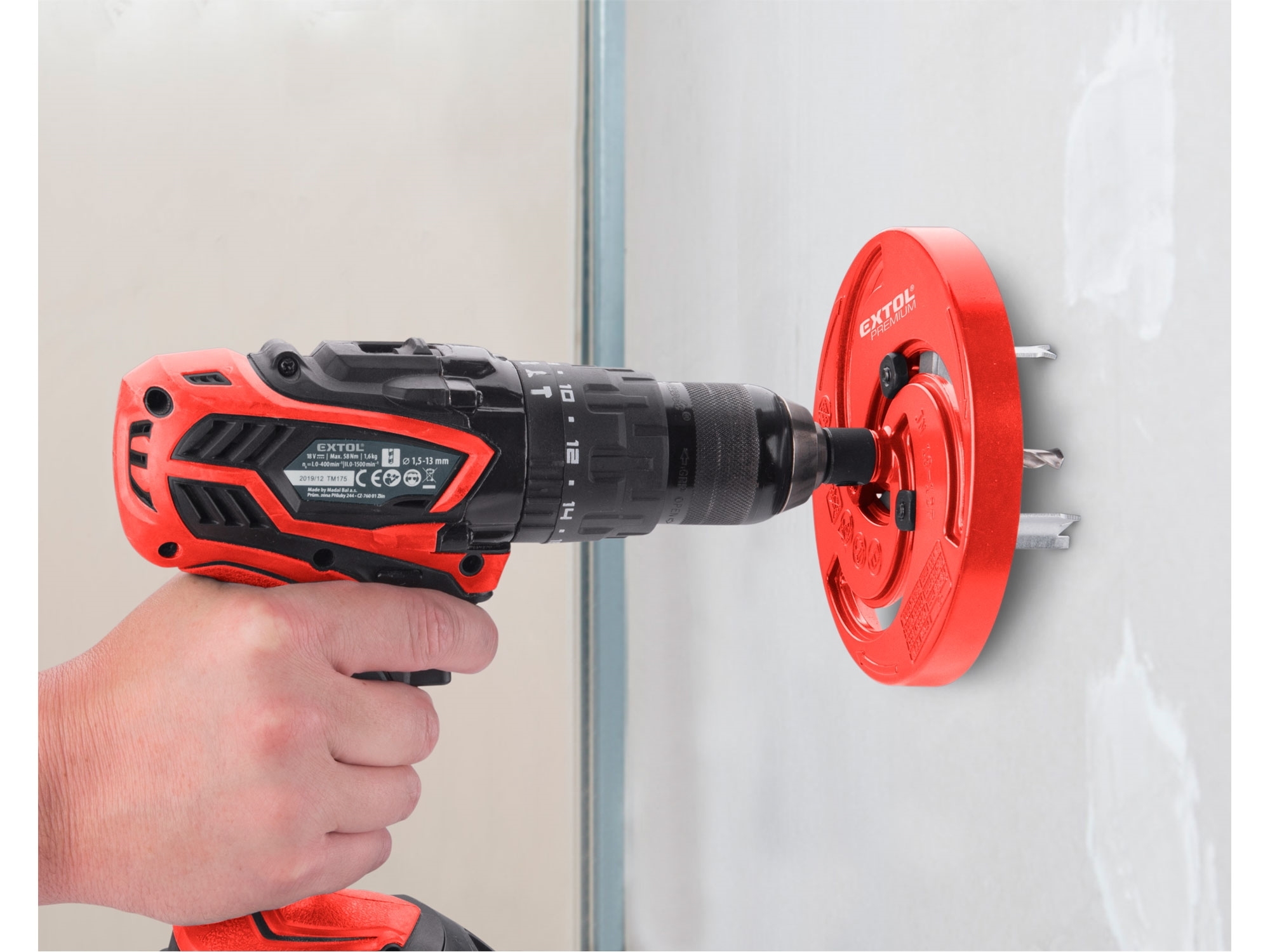 Vrták korunkový vykružovací nastavitelný O19-127mm stopka O9mm EXTOL PREMIUM