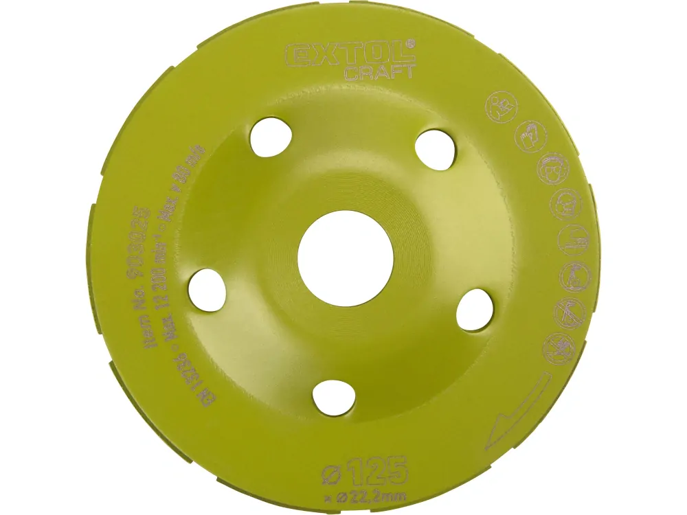 Kotouč diamantový brusný dvouřadý O 125x22,2mm  EXTOL CRAFT