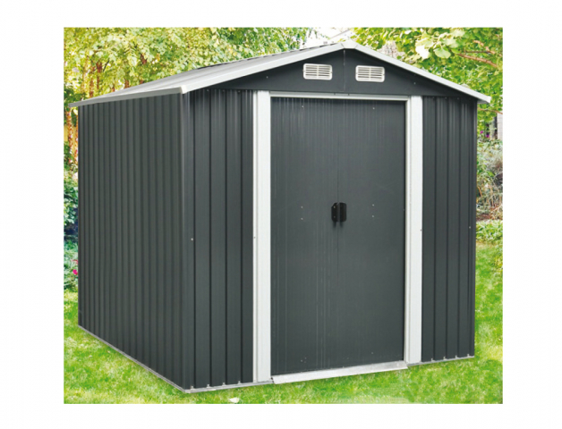 Domek STANLEY IV zahradní antracitový 5,6m2 2,38x2,36x2,06cm
