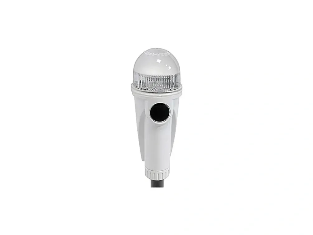 Bílé LED poziční světlo 360° na tyči k nafukovacímu člunu se svorkou 3x AAA Easterner C15272